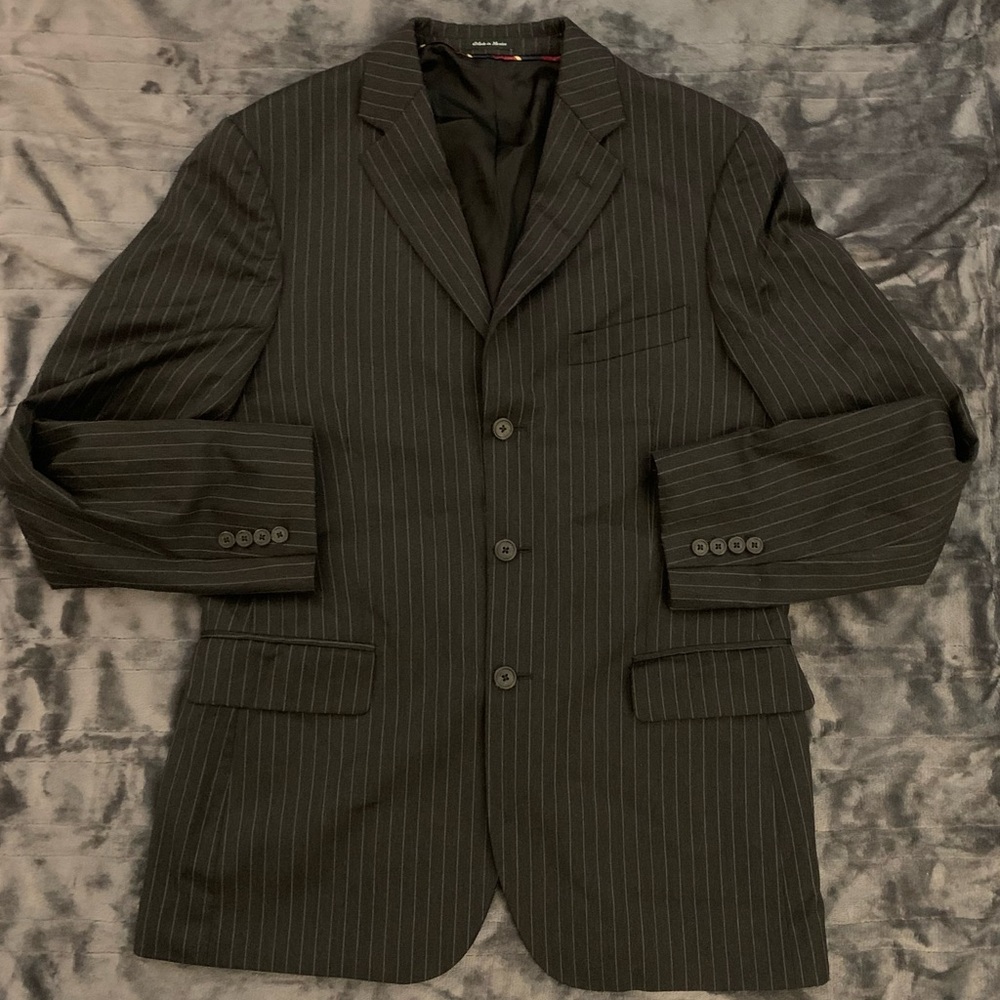 J CREW All Wool 4 Button Striped Sport Jacket